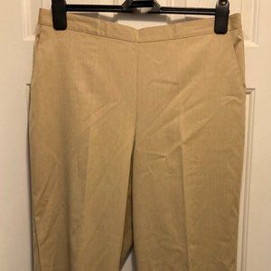 Alfred Dunner Tan Pull On Summer Pants size 16